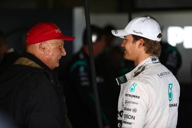 11.04.2015 - Free Practice 3, Nikki Lauda (AU), Mercedes and Nico Rosberg (GER) Mercedes AMG F1 W06 Chinese Grand Prix, Shanghai 09 - 12 April 2015 