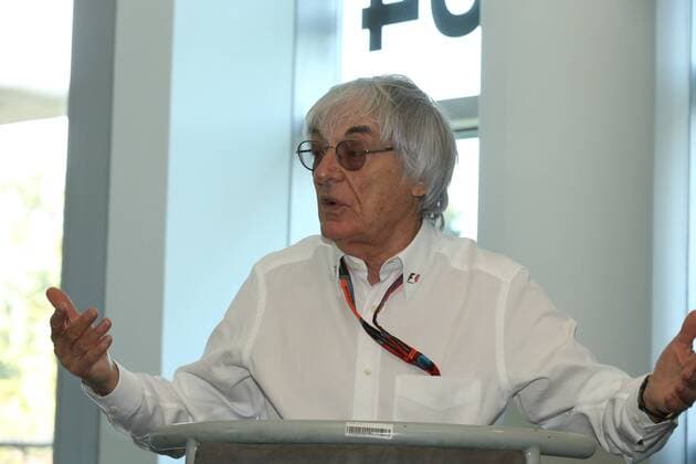 Bernie Ecclestone, chief executive of the Formula One Group, speaks at an interview during the 2015 Formula 1 Chinese Grand Prix in Shanghai, China, 11 April 2015. Bernie Ecclestone interviewed during 2015 Formula 1 Chinese Grand Prix  20150411_07168