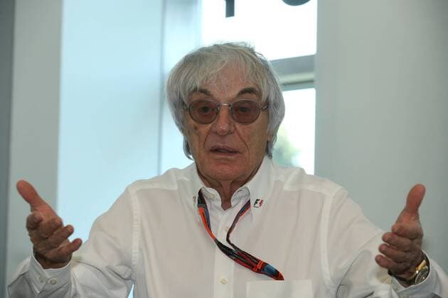 Bernie Ecclestone, chief executive of the Formula One Group, speaks at an interview during the 2015 Formula 1 Chinese Grand Prix in Shanghai, China, 11 April 2015. Bernie Ecclestone interviewed during 2015 Formula 1 Chinese Grand Prix  20150411_07172