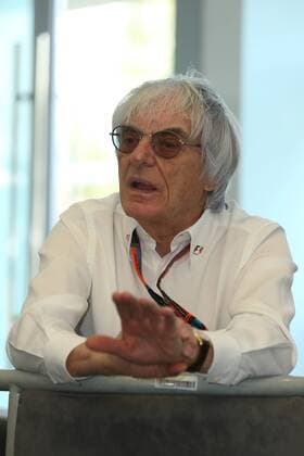 Bernie Ecclestone, chief executive of the Formula One Group, speaks at an interview during the 2015 Formula 1 Chinese Grand Prix in Shanghai, China, 11 April 2015. Bernie Ecclestone interviewed during 2015 Formula 1 Chinese Grand Prix  20150411_43405