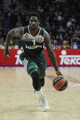 Zalgiris Kaunas s Will Cherry during 2014-15 Euroleague Basketball match between Real Madrid and Zalgiris Kaunas at Palacio de los Deportes stadium in Madrid, Spain. April 10, 2015.  (20150410004)