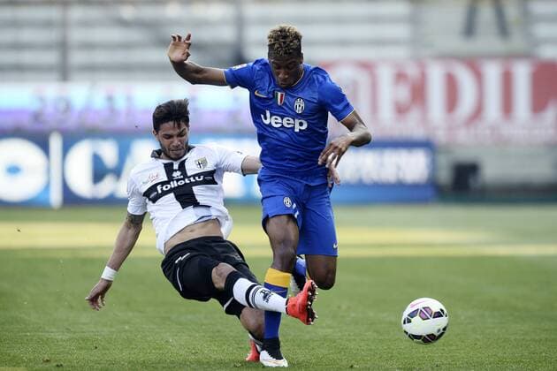 Db Parma 11 04 2015 - campionato di calcio serie A FC Parma vs Juventus Turin: Pedro Mendes-Kingsley Coman 