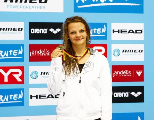 Tina Rüger (SV Nikar Heidelberg) wurde Dritte über 200-Meter Schmetterling , Deutsche Meisterschaften 2015, Schwimmen, 11.04.2015 EP_mht