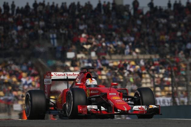 Motorsports: FIA Formula One World Championship WM Weltmeisterschaft 2015, Grand Prix of China, 5 Sebastian Vettel (GER, Scuderia Ferrari), xHOCHxZWEIx