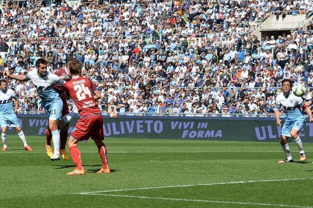 As Roma 12 04 2015 - campionato di calcio serie A Lazio Roma - FC Empoli foto AntonelloxSammarco Image nella foto: gol Miroslav Klose 