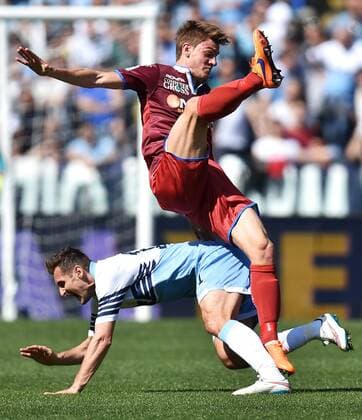 Miroslav Klose Lazio, Daniele Rugani Empoli Roma 12-04-2015 Stadio Olimpico, Football Calcio Serie A Lazio Rom vs FC Empoli andreaxstaccioli