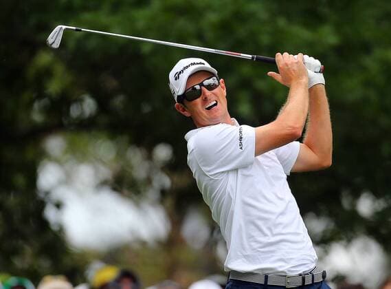 April 12, 2015 - Augusta, GA, USA - Justin Rose hits from the No. 4 tee during the final round of the Masters on Sunday, April 12, 2015, at Augusta National Golf Club in Augusta, Ga. Masters final round - ZUMAm67_