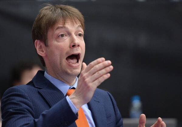 European Women s Basketball League, final match USK Praha vs. Yekaterinburg, Prague, Czech Republic, April 12, 2015. Yekaterinburg coach Olaf Lange. (CTKxPhoto KaterinaxSulova) CTKPhotoP201504120522001  suk12