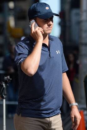 April 13, 2015 - New York, NY, USA - April 13, 2015 New York City..Jordan Spieth arrives to tape an appearance on the Late Show with David Letterman on April 13, 2015 in New York City Late Show Guests, 041315  - ZUMAny1_