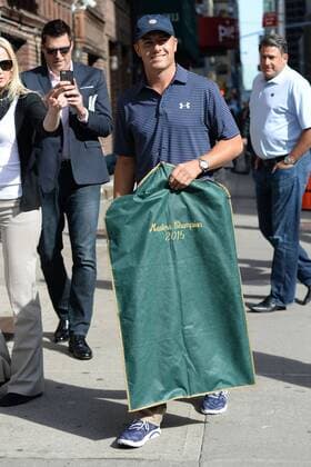 April 13, 2015 - New York, NY, USA - April 13, 2015 New York City..Jordan Spieth arrives to tape an appearance on the Late Show with David Letterman on April 13, 2015 in New York City Late Show Guests, 041315  - ZUMAny1_