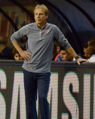 April 15, 2015. . Head coach Jurgen Klinsmann of the USA Men s Soccer team in action vs Mexico at the Alamodome in an International Friendly Länderspiel in San Antonio Texas. The U.S. defeats Mexico 2 - 0. SOCCER 2015: USA vs Mexico APR 15 - ZUMAc04_