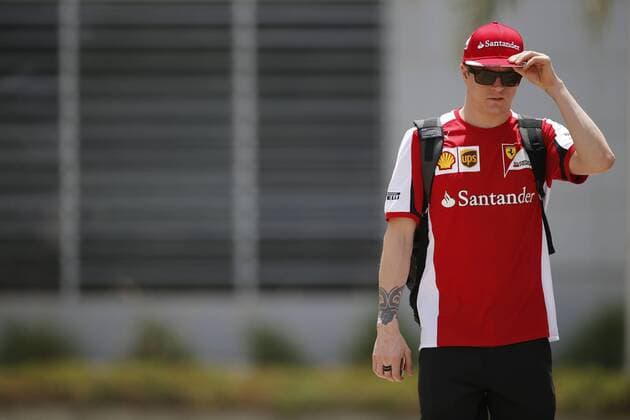 April 16, 2015 - Sakhir, Kingdom of Bahrain - KIMI RAIKKONEN of Finland and Scuderia Ferrari is seen in the paddock during preparations to the 2015 Formula 1 Bahrain Grand Prix at Bahrain International Circuit in Sakhir, Kingdom of Bahrain. F1 2015 - Bahrain Grand Prix - Preparations - ZUMAg147