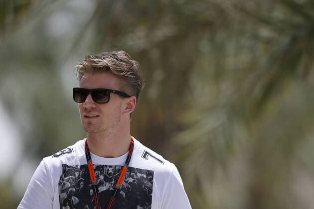 April 16, 2015 - Sakhir, Kingdom of Bahrain - NICO HULKENBERG of Germany and Sahara Force India F1 Team is seen in the paddock during preparations to the 2015 Formula 1 Bahrain Grand Prix at Bahrain International Circuit in Sakhir, Kingdom of Bahrain. F1 2015 - Bahrain Grand Prix - Preparations - ZUMAg147