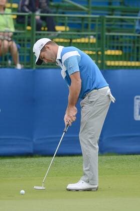 April 16, 2015 - Hilton Head Island, SC, USA - Matt Every putts the ball on the 9th green during the first round of the RBC Heritage Presented by Boeing on Thursday, April 16, 2015, at Harbour Town Golf Links in Sea Pines on Hilton Head Island, S.C. RBC Heritage Presented by Boeing - ZUMAm67_
