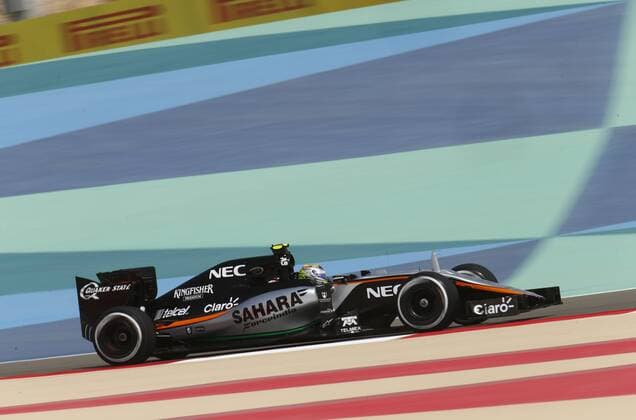 Motorsports: FIA Formula One World Championship WM Weltmeisterschaft 2015, Grand Prix of Bahrain, 11 Sergio Perez (MEX, Sahara Force India F1 Team), xHOCHxZWEIx