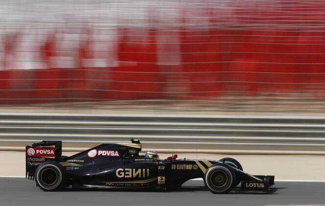 Motorsports: FIA Formula One World Championship WM Weltmeisterschaft 2015, Grand Prix of Bahrain, 13 Pastor Maldonado (VEN, Lotus F1 Team), xHOCHxZWEIx