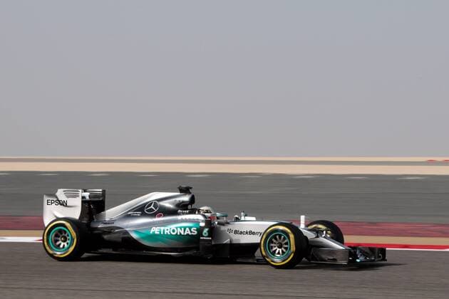 FORMULA 1 - Bahrain GP SAKHIR,BAHRAIN,18.APR.15 - MOTORSPORTS, FORMULA 1 - Grand Prix of Bahrain, Bahrain International Circuit, practice and qualifying. Image shows Lewis Hamilton (GBR Mercedes GP). GEPAxpictures xFritzxMueller 