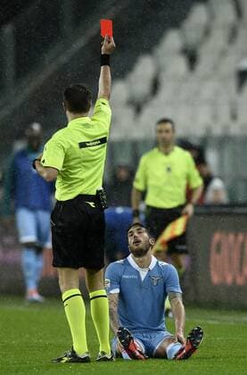 Serie A Juventus Turin - Lazio Rom espulsione Danilo Cataldi 