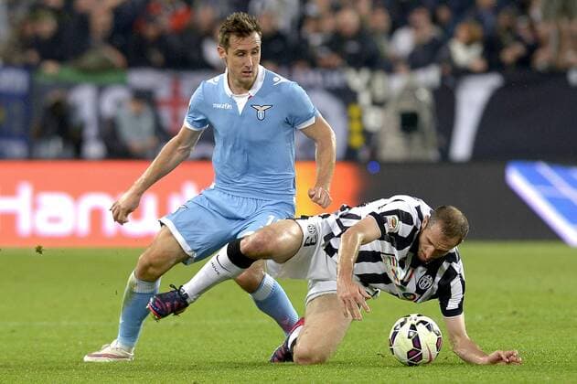Giorgio Chiellini Juventus, Miroslav Klose Lazio Serie A Juventus Turin - Lazio Rom filippoxalfero