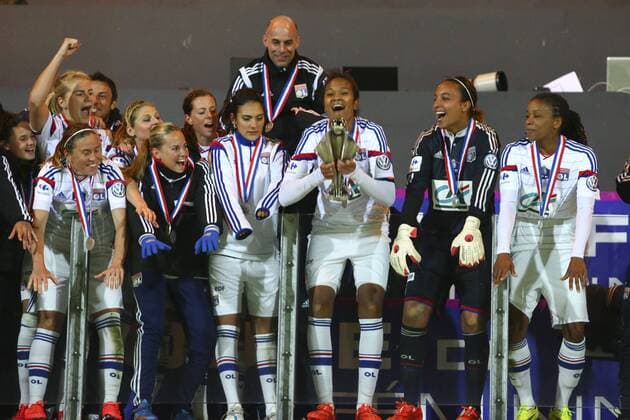 equipe (OL) FOOTBALL : Montpellier vs Lyon - Feminine - Finale Coupe de France - 18 04 2015 GwendolineLeGoff Panoramic 