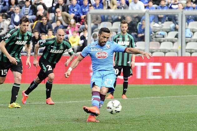 Reggio Emilia 19 04 2015 - campionato di calcio serie A US Sassuolo - FC Torino: gol Fabio Quagliarella 