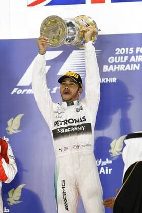 Motorsports: FIA Formula One World Championship WM Weltmeisterschaft 2015, Grand Prix of Bahrain, 44 Lewis Hamilton (GBR, Mercedes AMG Petronas Formula One Team), xHOCHxZWEIx