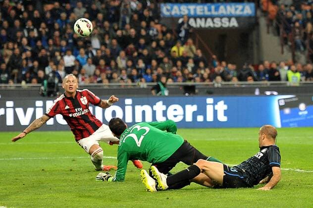 IPP20150419 Football - soccer: Serie A, Inter Mailand - AC Mailand, Philippe Mexes - xHOCHxZWEIx xItalyxPhotoxPressx 