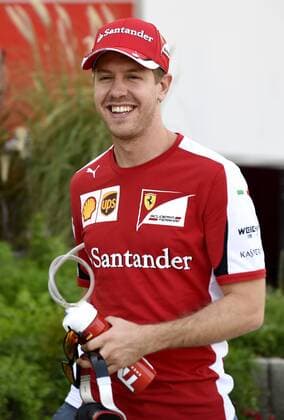 VETTEL Sebastian Team Scuderia Ferrari im Fahrerlager Formel 1 GP von Bahrain 2015 am 19.April 2015 in Manama 