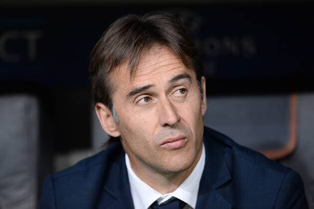Fußball Champions League Viertelfinale Bayern München - FC Porto am 21.04.2015 in der Allianz Arena in München Julen Lopetegui ( Trainer Porto )