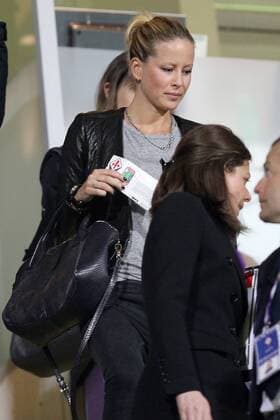 Carina Wanzung Freundin von Mario Gomez - Florenz 23-04-2015 Stadio Artemio Franchi Football Calcio 2014 2015 Europa League ACF Fiorentina (AC Florenz) vs Dinamo Kiev 2-0 lucaxpagliaricci