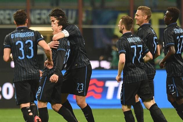 Mg Milano 25 04 2015 - campionato di calcio serie A Inter Mailand vs AS Rom: Torjubel Hernanes 