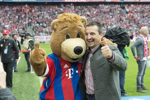 FCB gegen HSV in der Allianz Arena, 25.04.2015 im Bild: Bernie, Georg Hackl Â