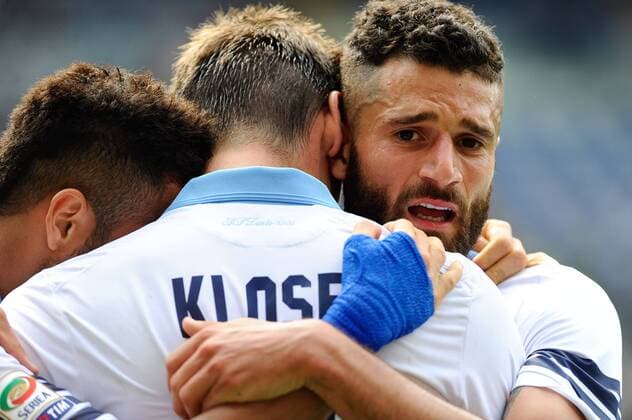 Aktuell Fußball, Italien, Serie A, Lazio Rom - AC Chievo Verona Football - soccer: Serie A, Lazio Rom - AC Chievo Verona, miroslav Klose, antonio candreva xHOCHxZWEIx xItalyxPhotoxPressx 