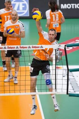 Scott Touzinsky (BRV), VfB Friedrichshafen vs Berlin Recycling Volleys, 1. Volleyball Bundesliga Play-Off Finale Spiel 3, Herren, ZF Arena Friedrichshafen EP_nwr