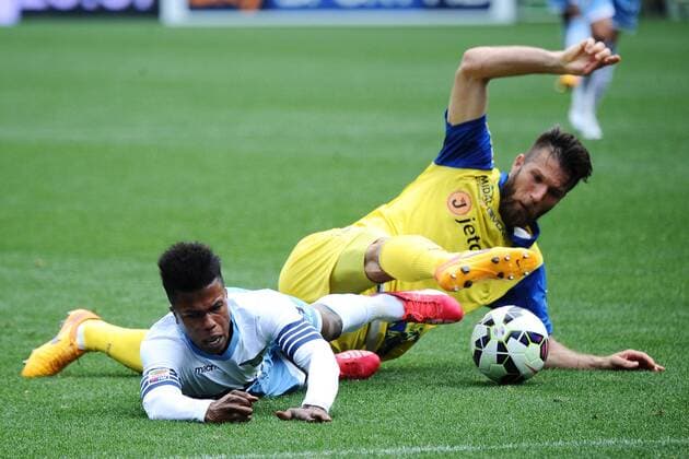 Aktuell Fußball, Italien, Serie A, Lazio Rom - AC Chievo Verona Keita Balde Diao Lazio, Bostjan Cesar Chievo Roma 26-04-2015 Stadio Olimpico, Football Calcio Campionato Italiano Serie A, Lazio Rom vs. AC Chievo Verona andreaxstaccioli