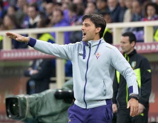 Aktuell Fußball, Italien, Serie A, AC Florenz (ACF Fiorentina) vs Cagliari Calcio IPP20150426 Football - soccer: Serie A, AC Florenz (ACF Fiorentina) vs Cagliari Calcio, Vincenzo Montella - coach Fiorentina - xHOCHxZWEIx xItalyxPhotoxPressx 