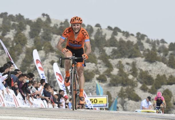 April 5, 2015 - Elmali, Turkey - Italian Davide Rebellin from CCC Sprandi Polkowice Polish professional cycling team wins the Kemer-Elmali third stage of the 51st Presidential Cycling Tour of Turkey. Elmali, Turkey, on April 28, 2015. (Photo by Artur Widak) Italian Davide Rebellin wins the Kemer-Elmali  - ZUMAn230