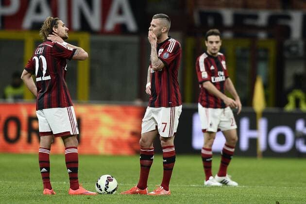 Db Milano 29 04 2015 - campionato di calcio serie A AC Mailand vs CFC Genua 1893 FC: Jeremy Menez-Alessio Cerci 