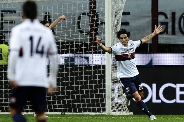 Db Milano 29 04 2015 - campionato di calcio serie A AC Mailand vs CFC Genua 1893 FC: Torjubel Tino Costa 