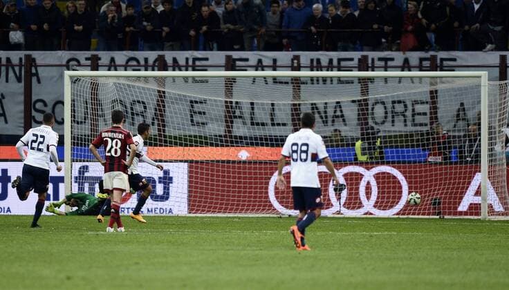 Db Milano 29 04 2015 - campionato di calcio serie A AC Mailand vs CFC Genua 1893 FC: Tor durch Iago Falque 