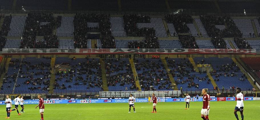 Protest der AC Mailand Fans - Milano 29-04-2015 Stadio Giuseppe Meazza - Football Calcio Serie A giuseppexceleste