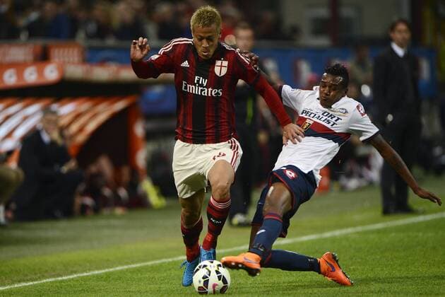 Keisuke Honda Milan, Edenilson Andrade dos Santos Genoa Milano 29-04-2015 Stadio Giuseppe Meazza - Football Calcio Serie A AC Mailand vs CFC Genua 1893 FC giuseppexceleste