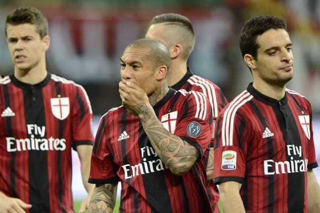 Delusione Marco Van Ginkel, Nigel De Jong, Giacomo Bonaventura Milan Milano 29-04-2015 Stadio Giuseppe Meazza - Football Calcio Serie A Milan - Genoa. Foto Giuseppe Celeste Insidefoto giuseppexceleste