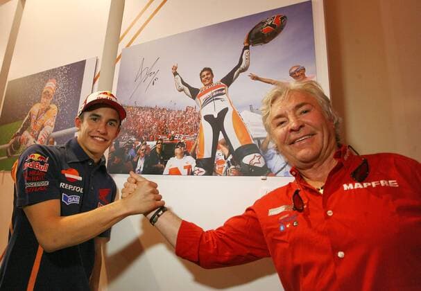 Presentation of Repsol Legend exhibition in Jerez. In this picture, angel Nieto and Marc Marquez. xPACOxMARTINx 