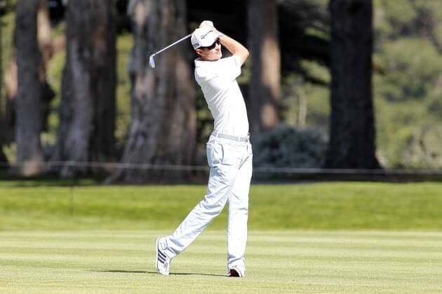 May 01, 2015: Justin Rose hits his fairway shot during early third round action of the World Golf Championships at Harding Park in San Francisco, CA. GOLF: MAY 01 PGA Golf Herren - World Golf Championships-Cadillac Match Play - Third Round Icon788150501002 EDITORIAL USE ONLY