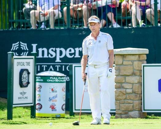 May 1, 2015: Bernhard Langer prepares to tee off on number one during first round action of the 2015 Insperity Invitational at Tournament Course of The Woodlands Country Club. GOLF: MAY 01 Champions Tour - Insperity Invitational - First Round Icon1500501010 EDITORIAL USE ONLY