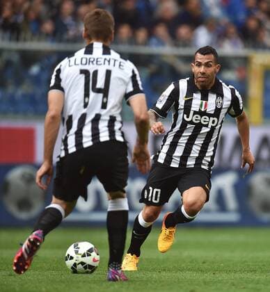 Fernando Llorente, Carlos Tevez Juventus Genova 02-05-2015 Stadio Ferraris, Football Calcio Serie A 2014 2015 Sampdoria Genua vs. Juventus Turin andreaxstaccioli