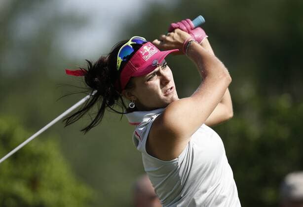 May 2, 2015 - Arlington, TX, USA - Lexi Thompson drives from the 2nd tee in the third round during the Volunteers of America North Texas Shootout, Saturday, May 2, 2015, at the Las Colinas Country Club in Irving, Texas. LPGA Golf Damen North Texas Shootout, third round - ZUMAm67_