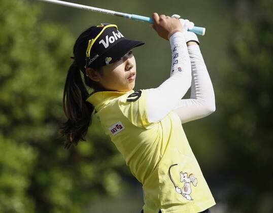 May 2, 2015 - Arlington, TX, USA - Hi Hyang Lee drives from the 2nd tee in the third round during the Volunteers of America North Texas Shootout, Saturday, May 2, 2015, at the Las Colinas Country Club in Irving, Texas. LPGA Golf Damen North Texas Shootout, third round - ZUMAm67_