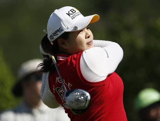 May 2, 2015 - Arlington, TX, USA - Inbee Park drives from the 2nd tee in the third round during the Volunteers of America North Texas Shootout, Saturday, May 2, 2015, at the Las Colinas Country Club in Irving, Texas. LPGA Golf Damen North Texas Shootout, third round - ZUMAm67_